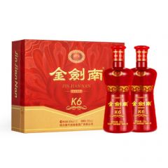 剑南春 金剑南K6 52度 500ml*2瓶 礼盒装 浓香型高度白酒